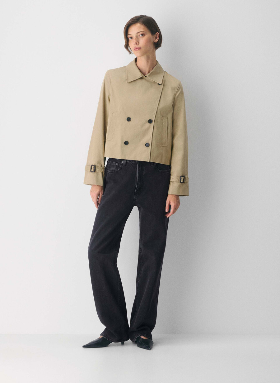 esquire trenchcoat – city twill wicker tan