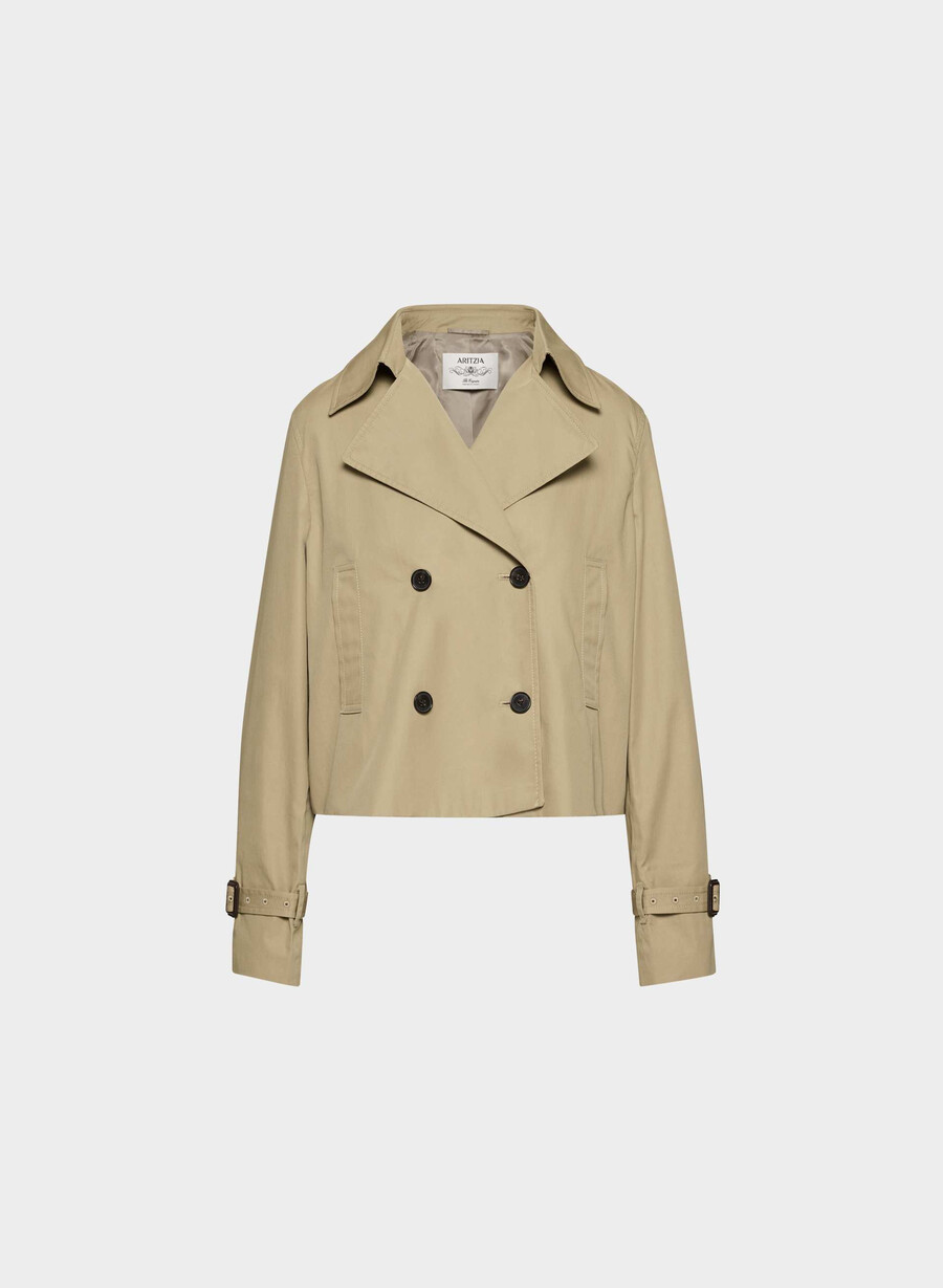 esquire trenchcoat – city twill wicker tan