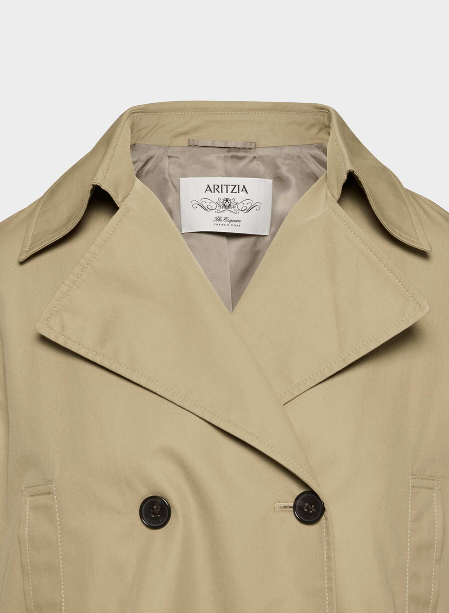 esquire trenchcoat – city twill wicker tan