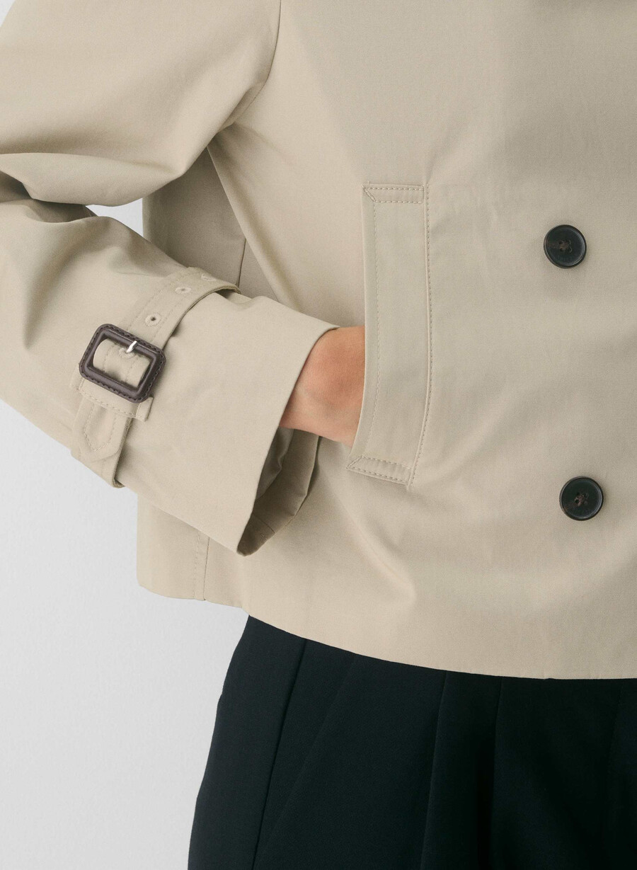 esquire trenchcoat – city twill marcona beige