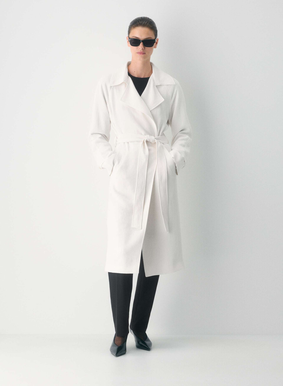 der splendor trenchcoat - crepette hellbirke