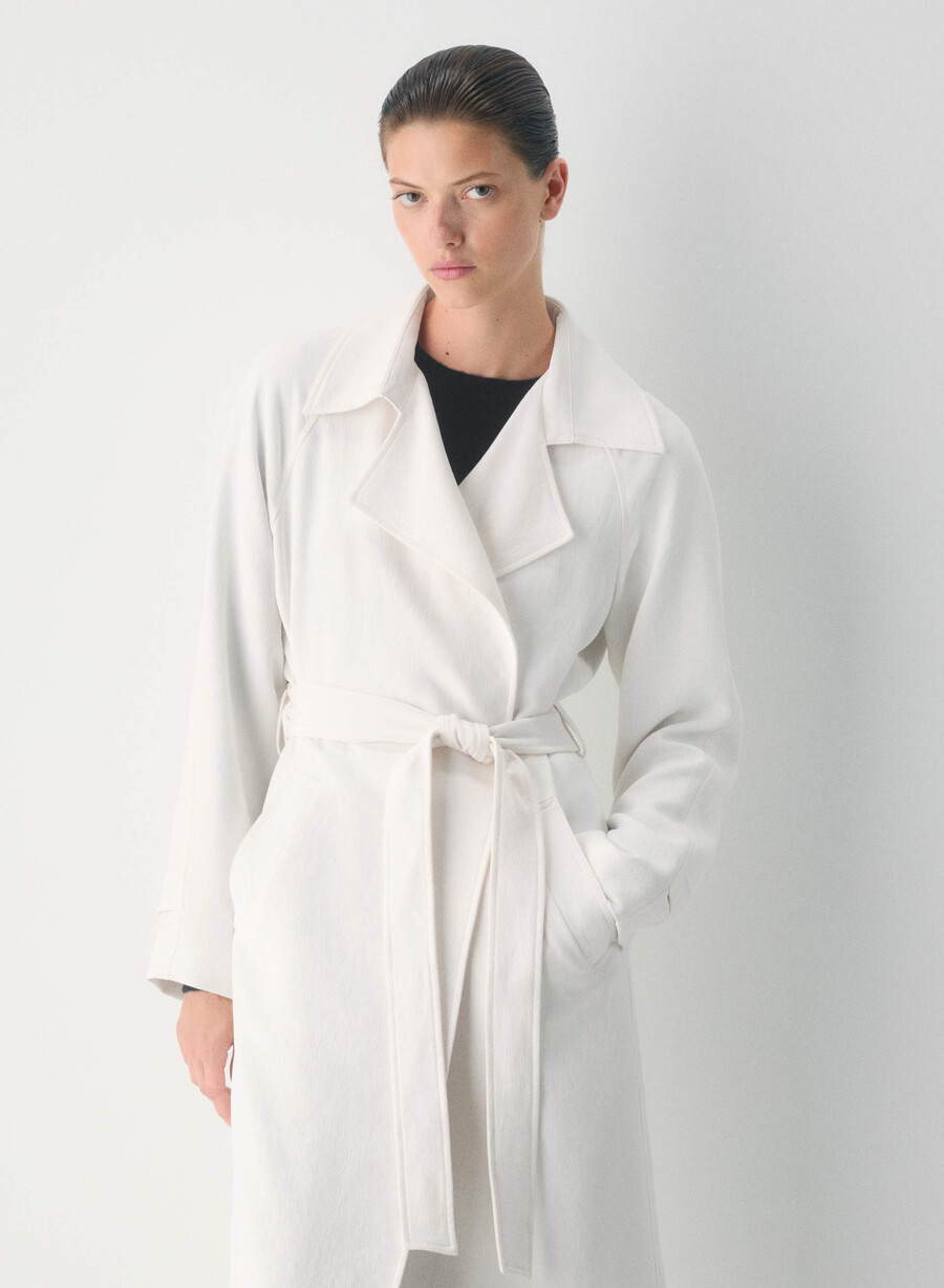 der splendor trenchcoat - crepette hellbirke