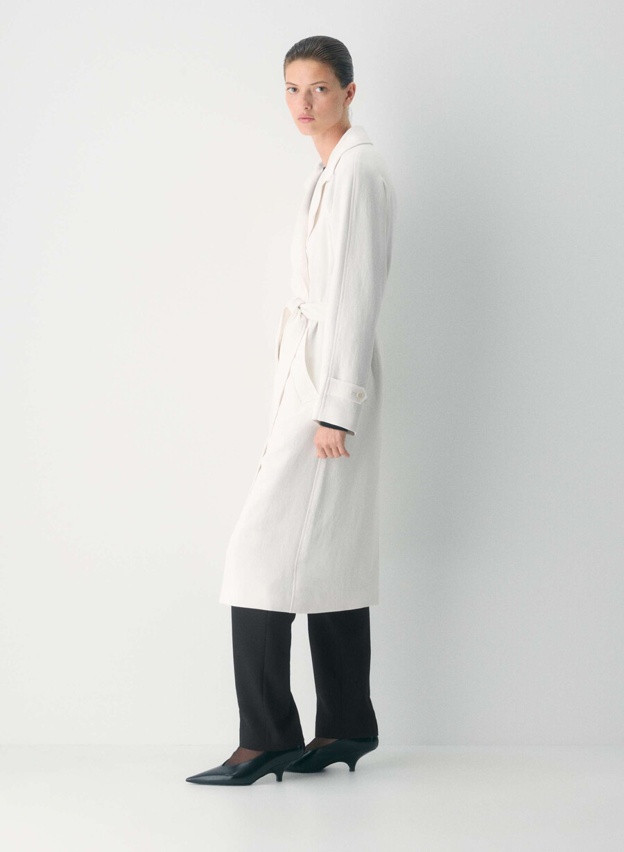 der splendor trenchcoat - crepette hellbirke