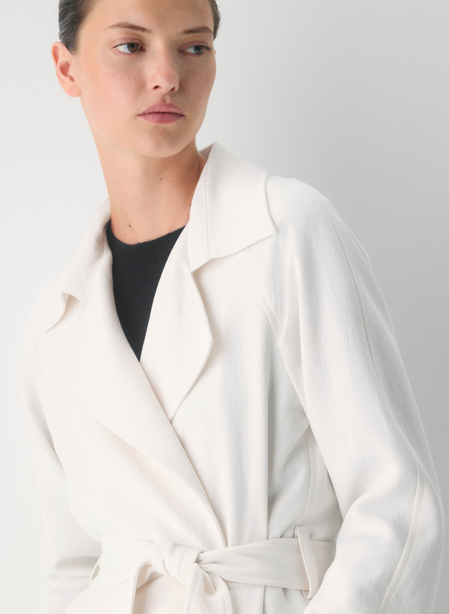 der splendor trenchcoat - crepette hellbirke