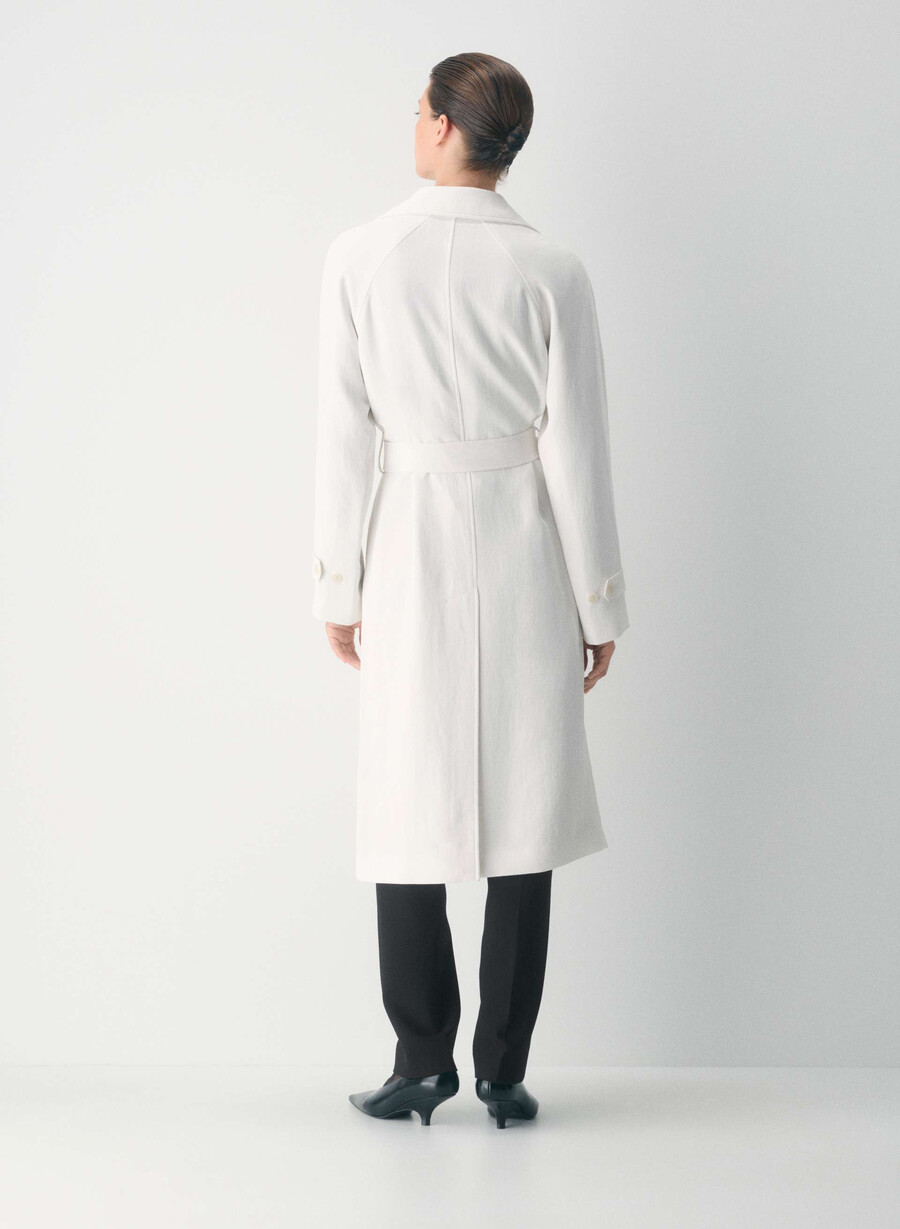 der splendor trenchcoat - crepette hellbirke