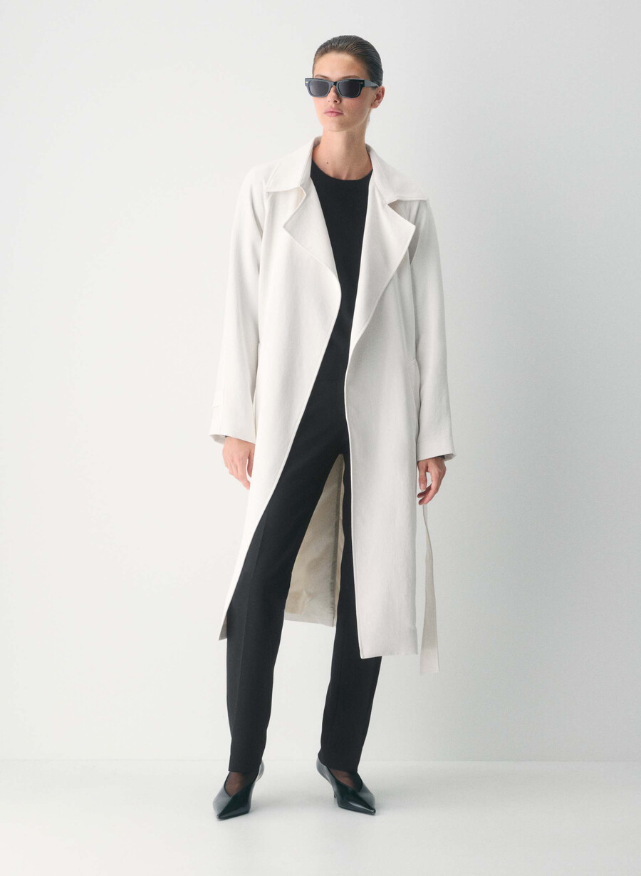 der splendor trenchcoat - crepette hellbirke