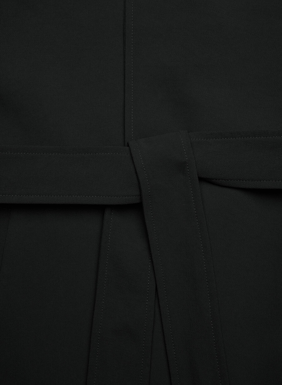 der splendor trenchcoat – crepette schwarz