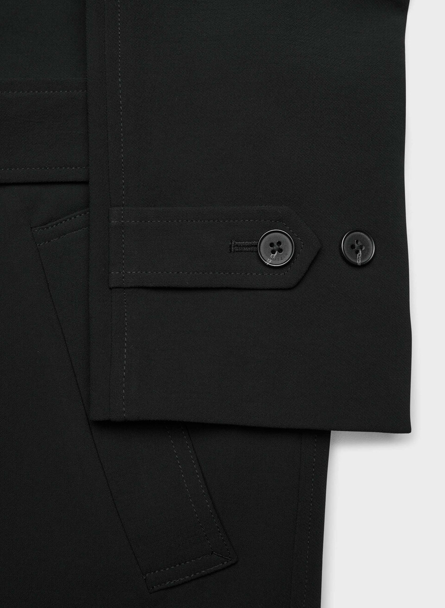 der splendor trenchcoat – crepette schwarz