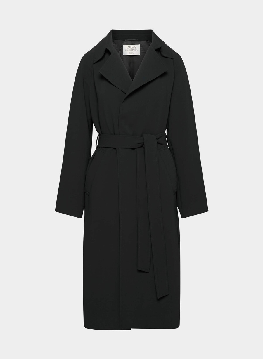 der splendor trenchcoat – crepette schwarz