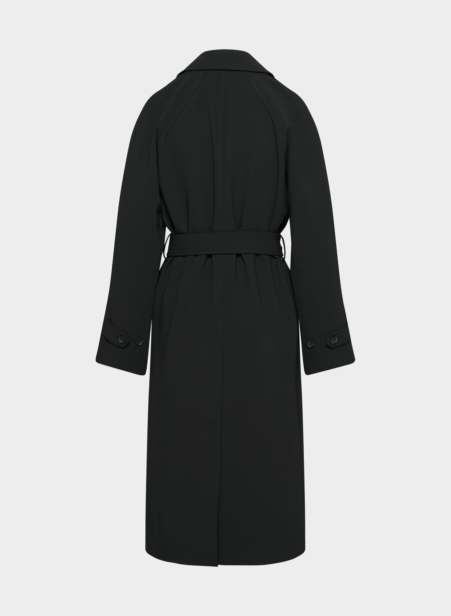 der splendor trenchcoat – crepette schwarz
