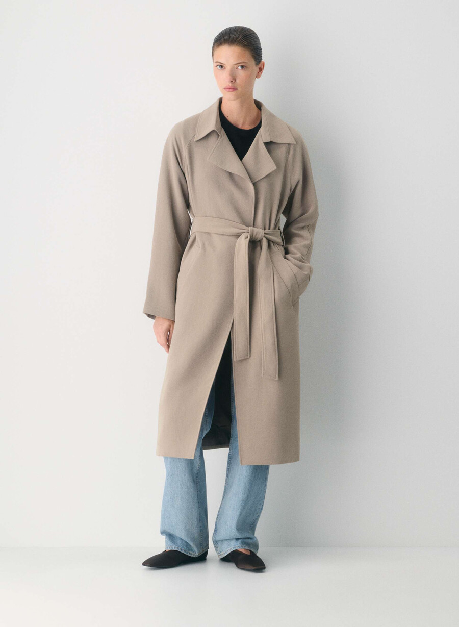der splendor trenchcoat - crepette nomad taupe