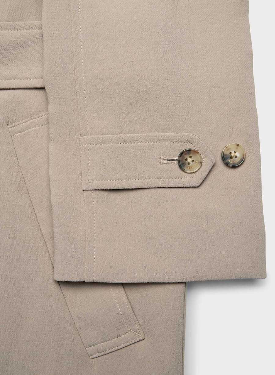 der splendor trenchcoat - crepette nomad taupe