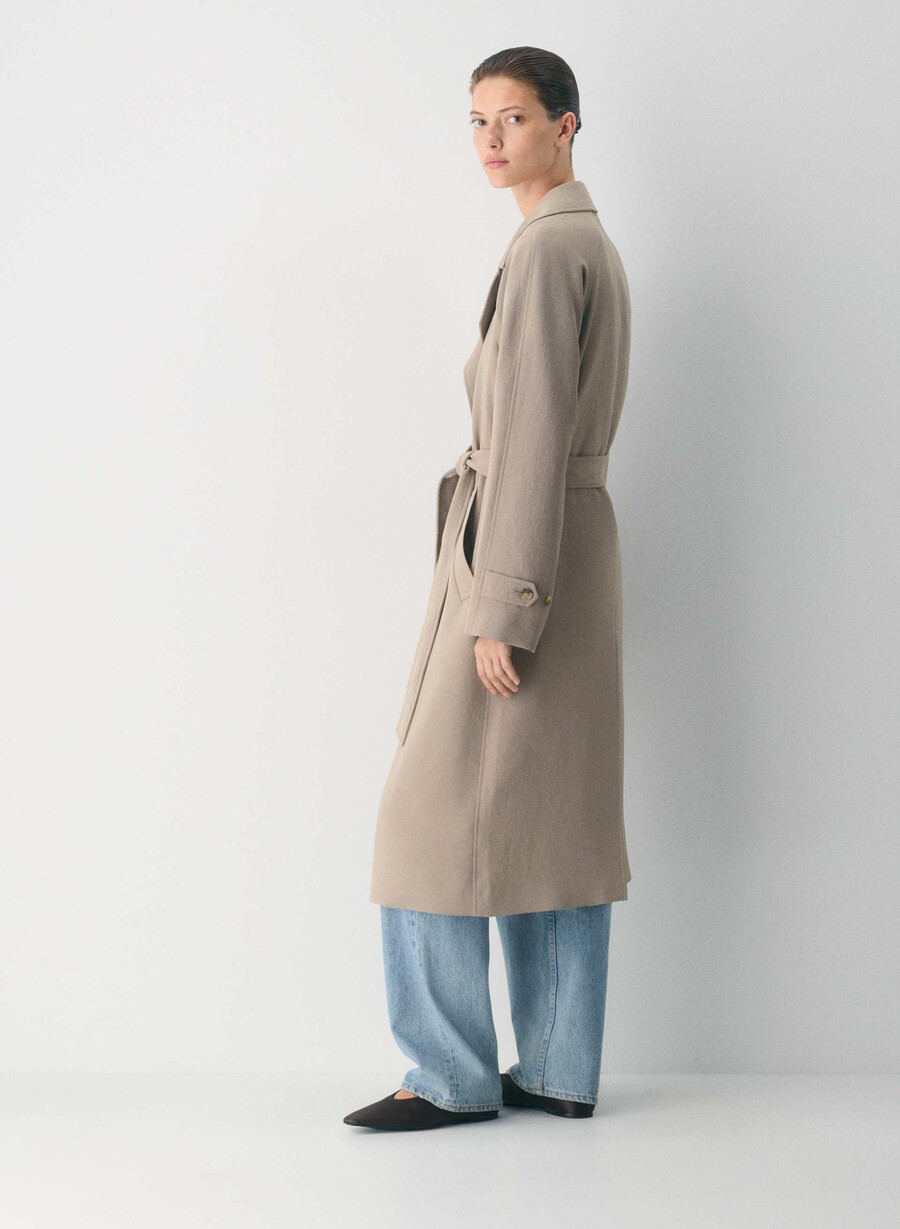 der splendor trenchcoat - crepette nomad taupe