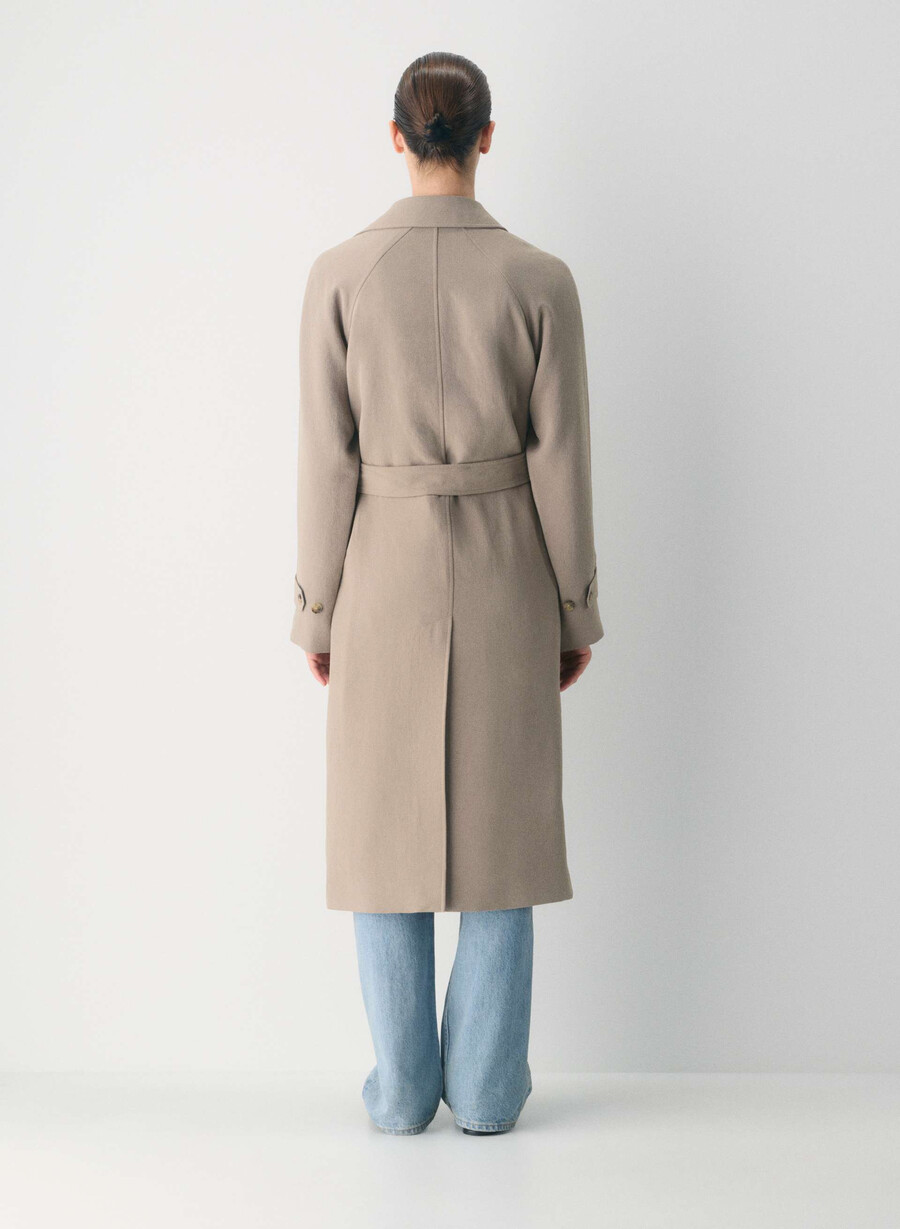 der splendor trenchcoat - crepette nomad taupe
