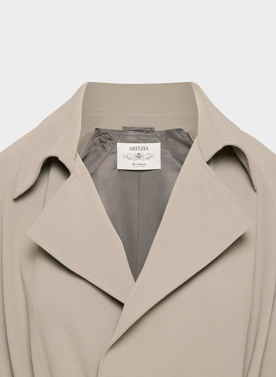 der splendor trenchcoat - crepette nomad taupe