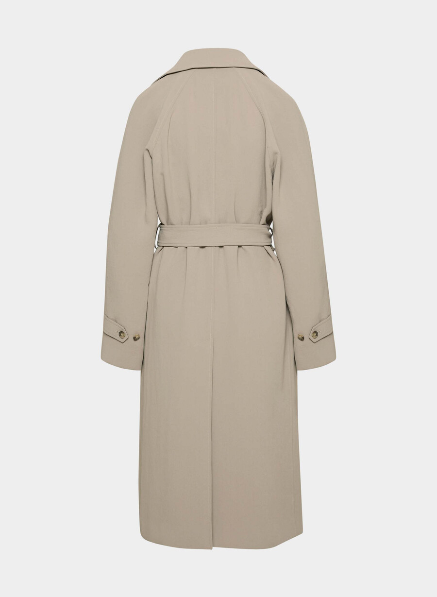 der splendor trenchcoat - crepette nomad taupe