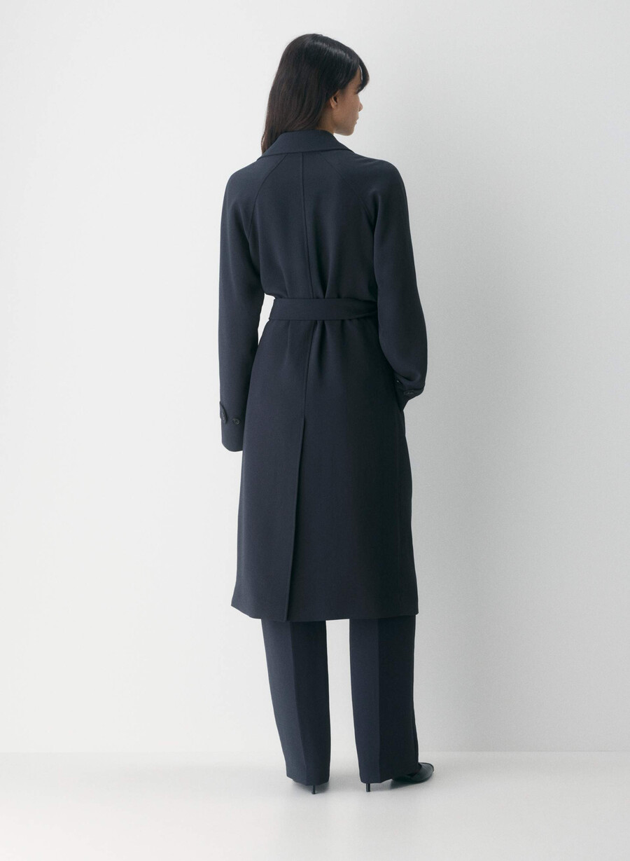 der splendor trenchcoat - crepette dunkelblau