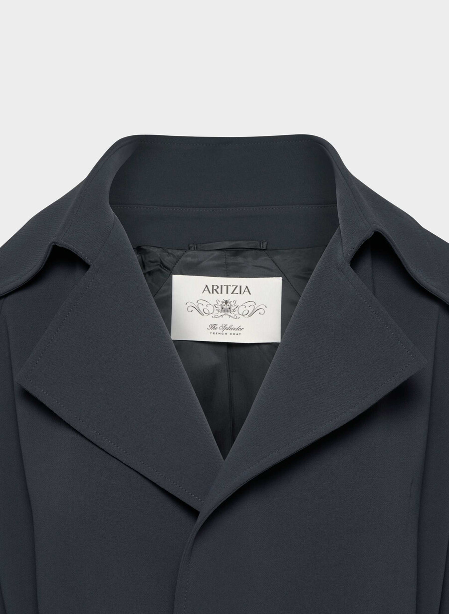 der splendor trenchcoat - crepette dunkelblau