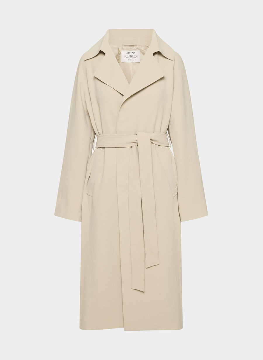 der splendor trenchcoat – crepette marcona beige