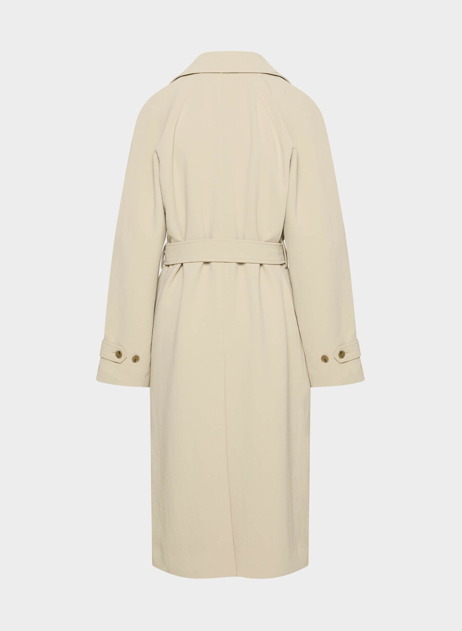 der splendor trenchcoat – crepette marcona beige