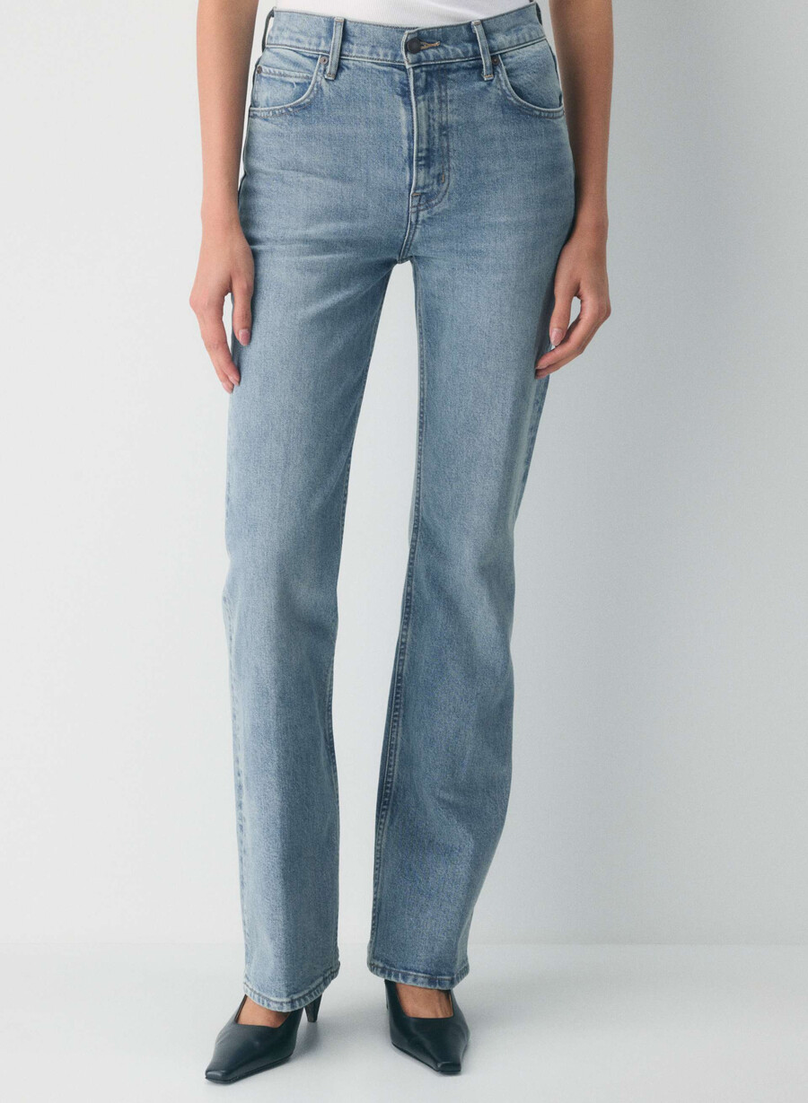denim forum die chloe hi-rise bootcut jeans bleu bellini please