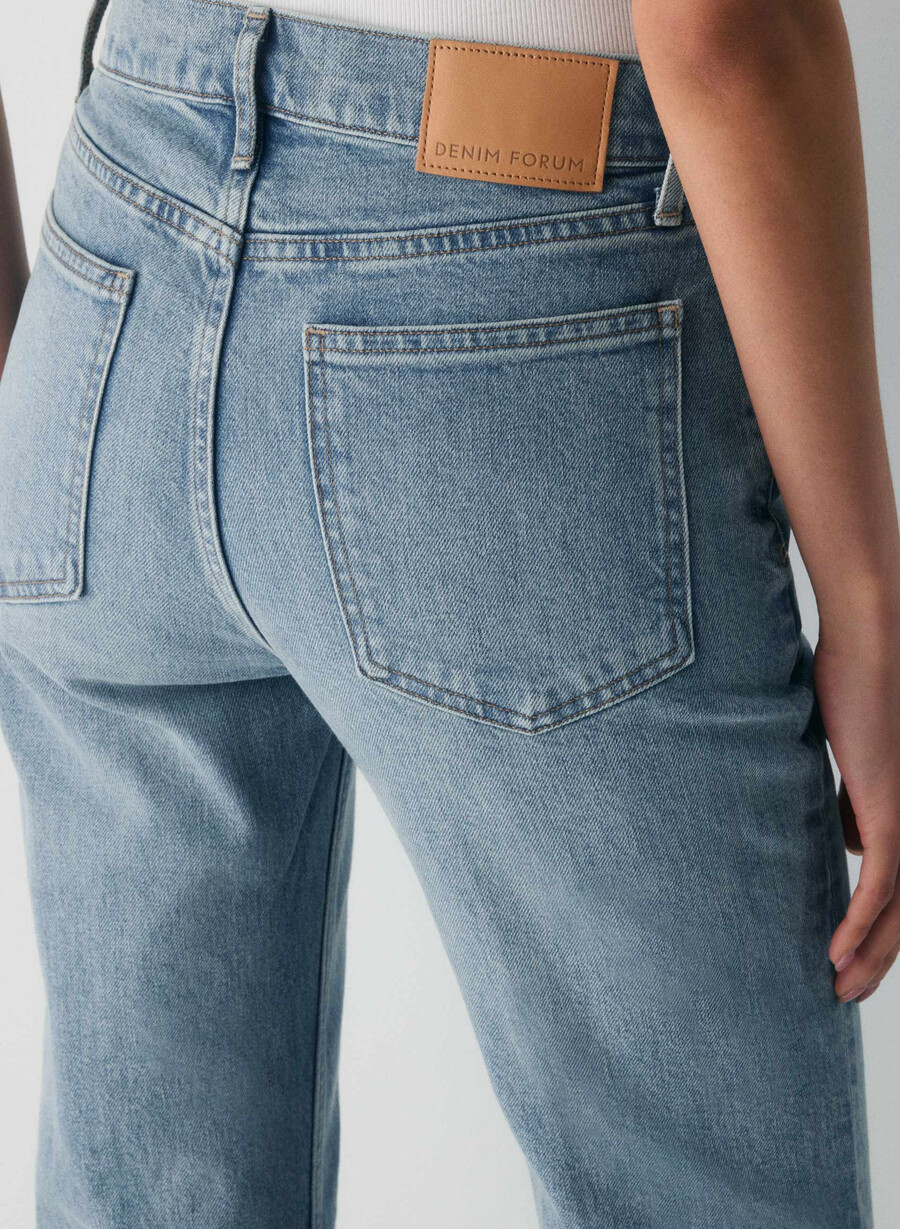 denim forum die chloe hi-rise bootcut jeans bleu bellini please