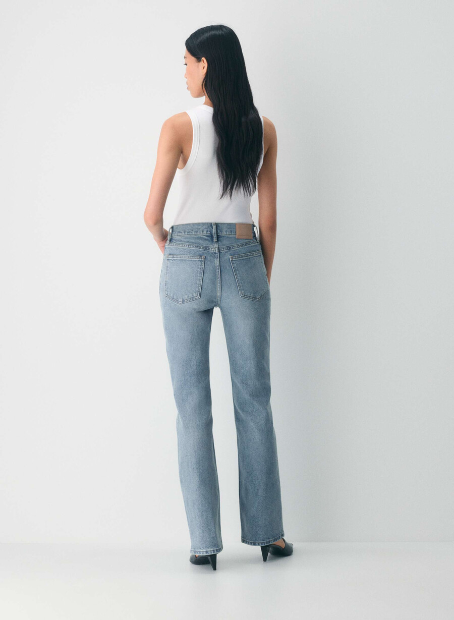 denim forum die chloe hi-rise bootcut jeans bleu bellini please