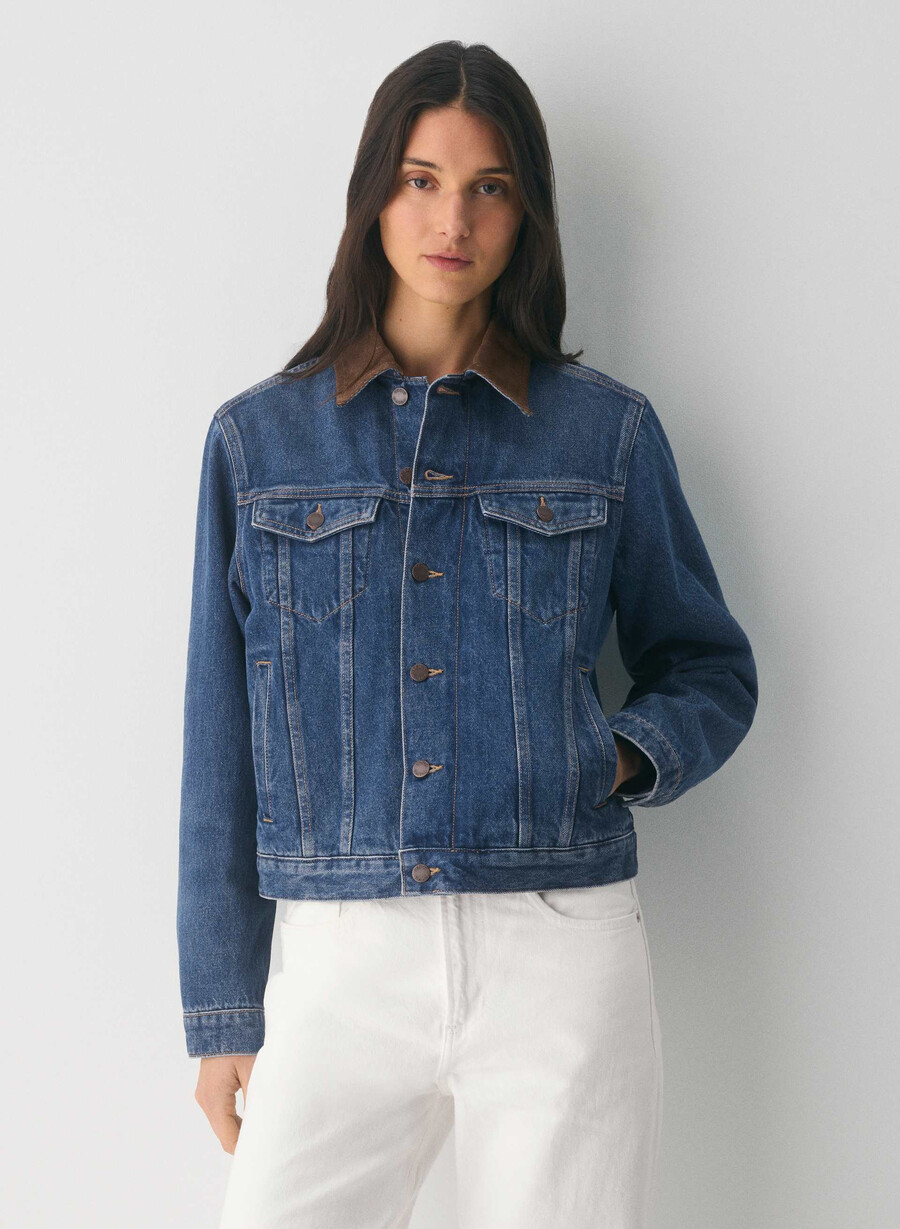 denim forum winona jeansjacke vintage dunkelblau