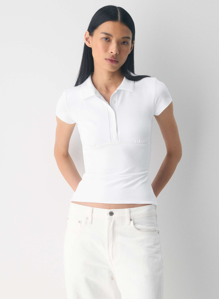 original contour flyer polo-shirt strahlend weiß