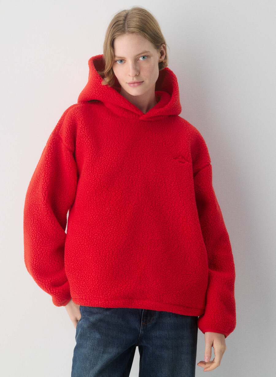 polartec thermal pro hoodie blinkend rot