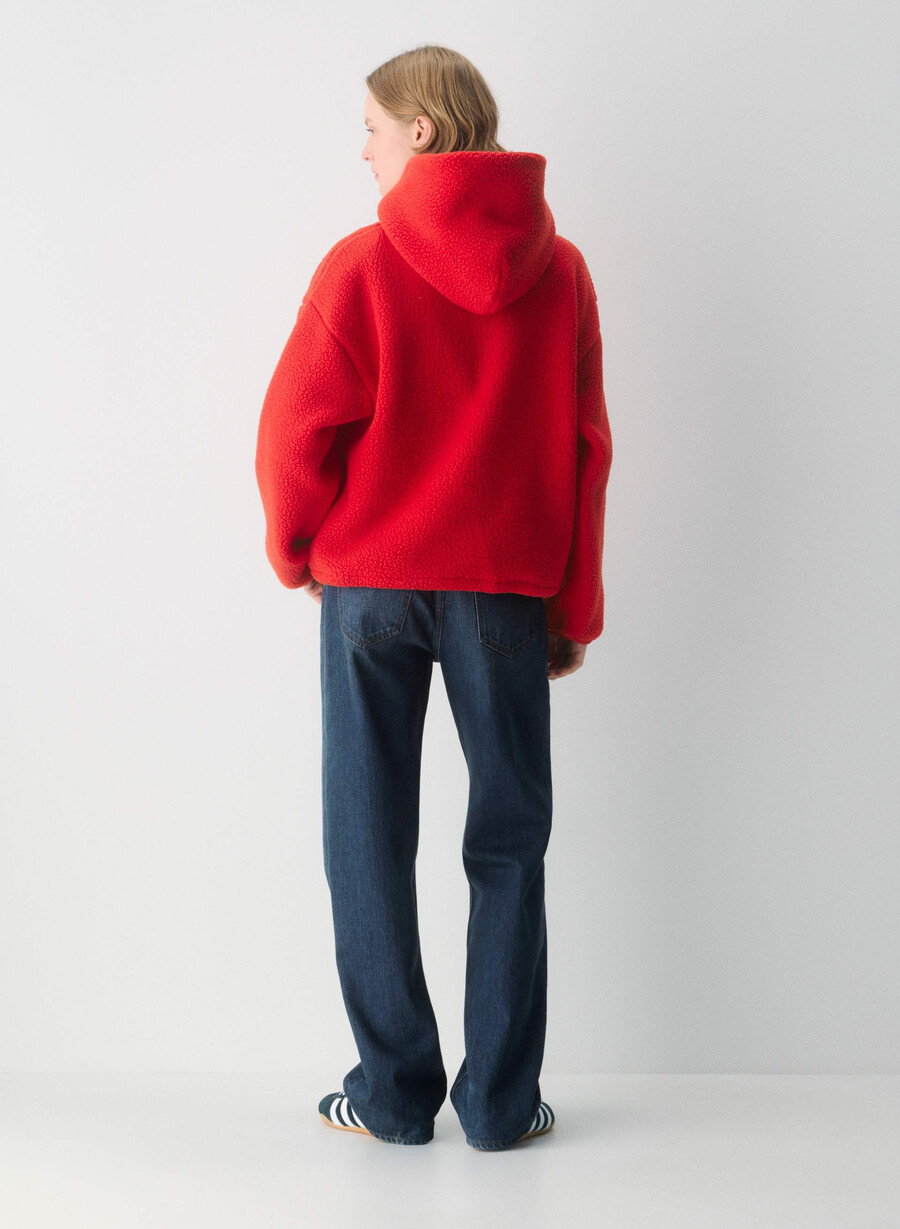 polartec thermal pro hoodie blinkend rot