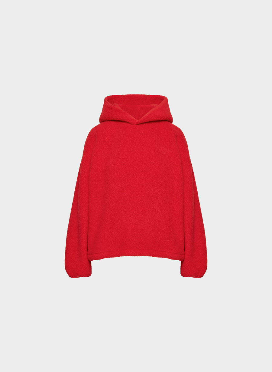 polartec thermal pro hoodie blinkend rot