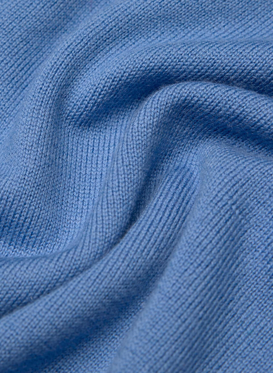 bare merino wool crew t-shirt franzÖsischblau