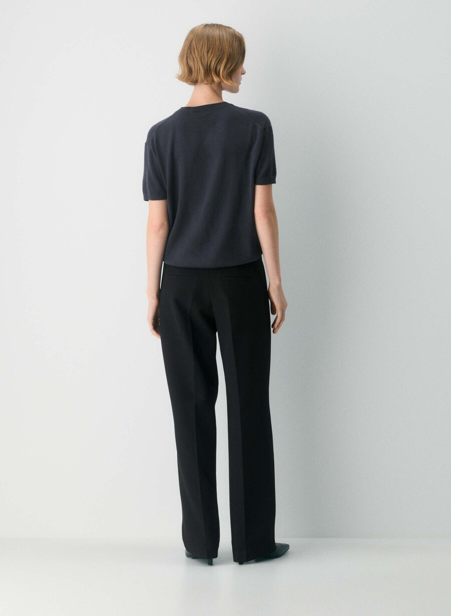 bare merino wool crew t-shirt dunkelnacht marineblau