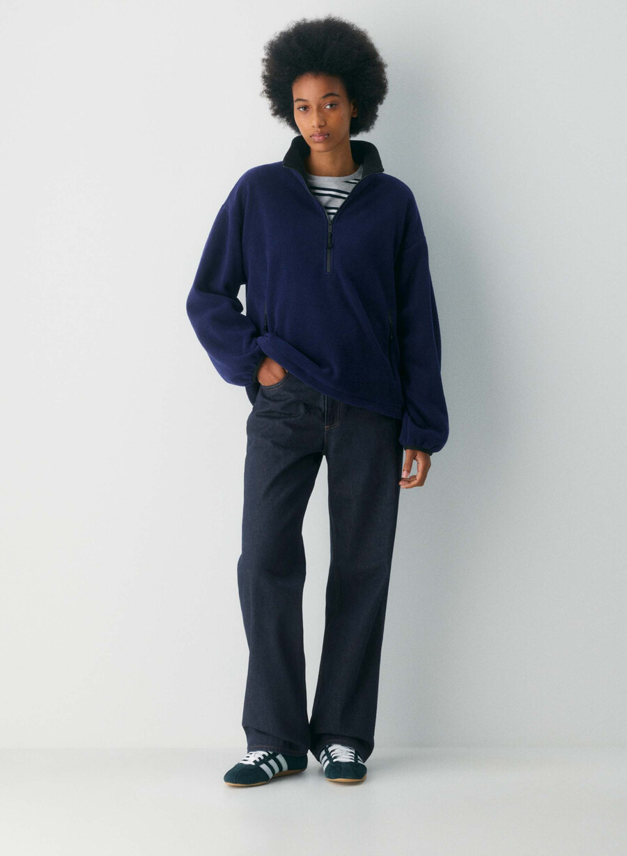 mellow mockneck true indigo