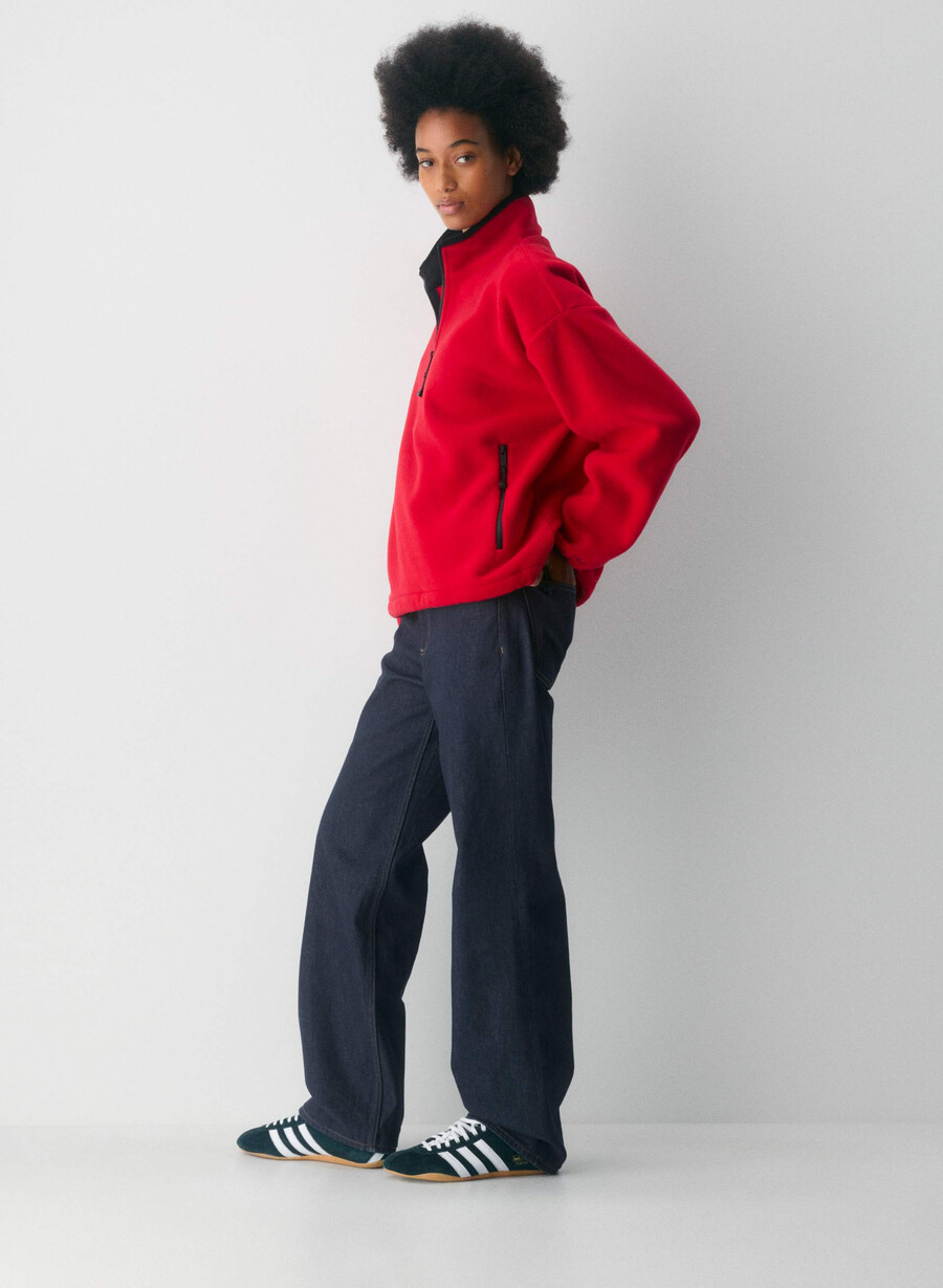 mellow mockneck blashing red