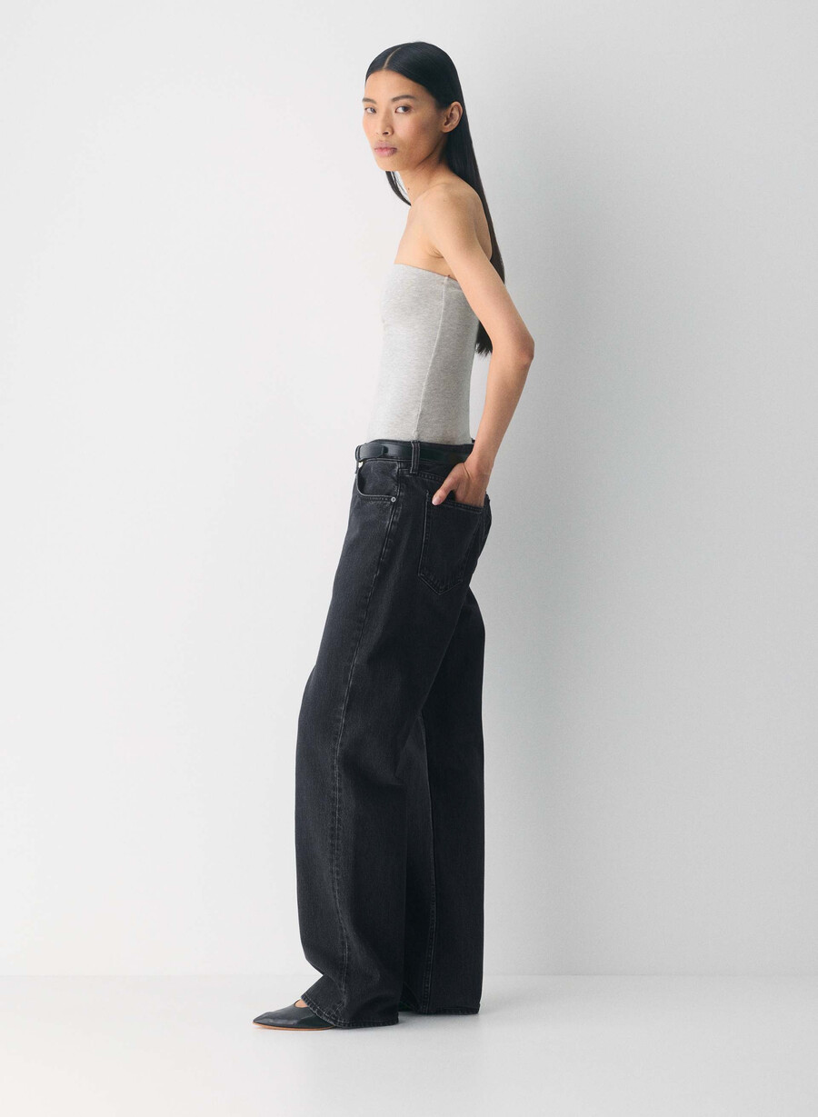 lässiges figurbetontes high-hip-tube-top heather chrome