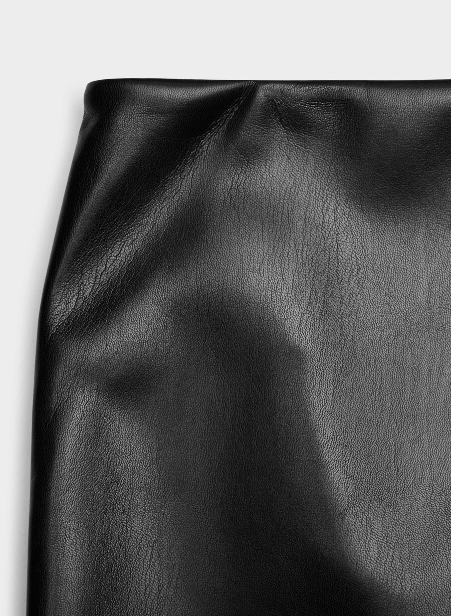 deity skort – unechtes leder schwarz