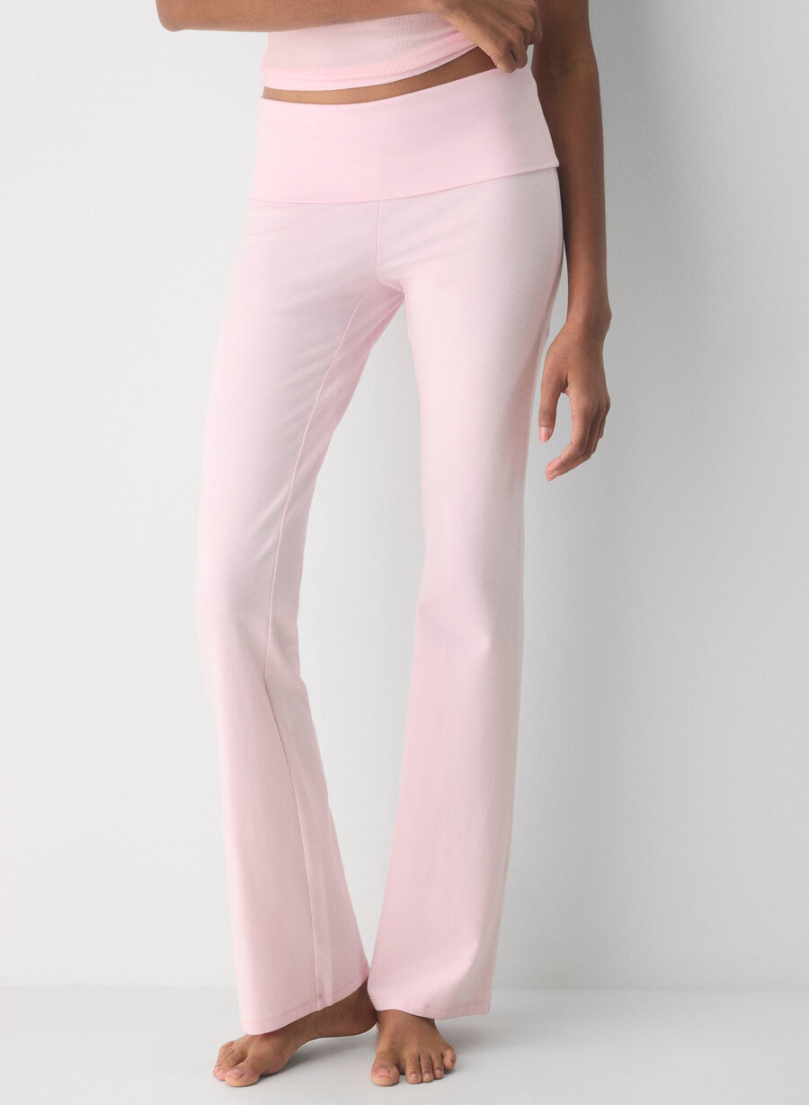 homestretch smooth amp foldover pant villa pink