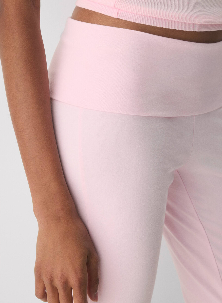 homestretch smooth amp foldover pant villa pink