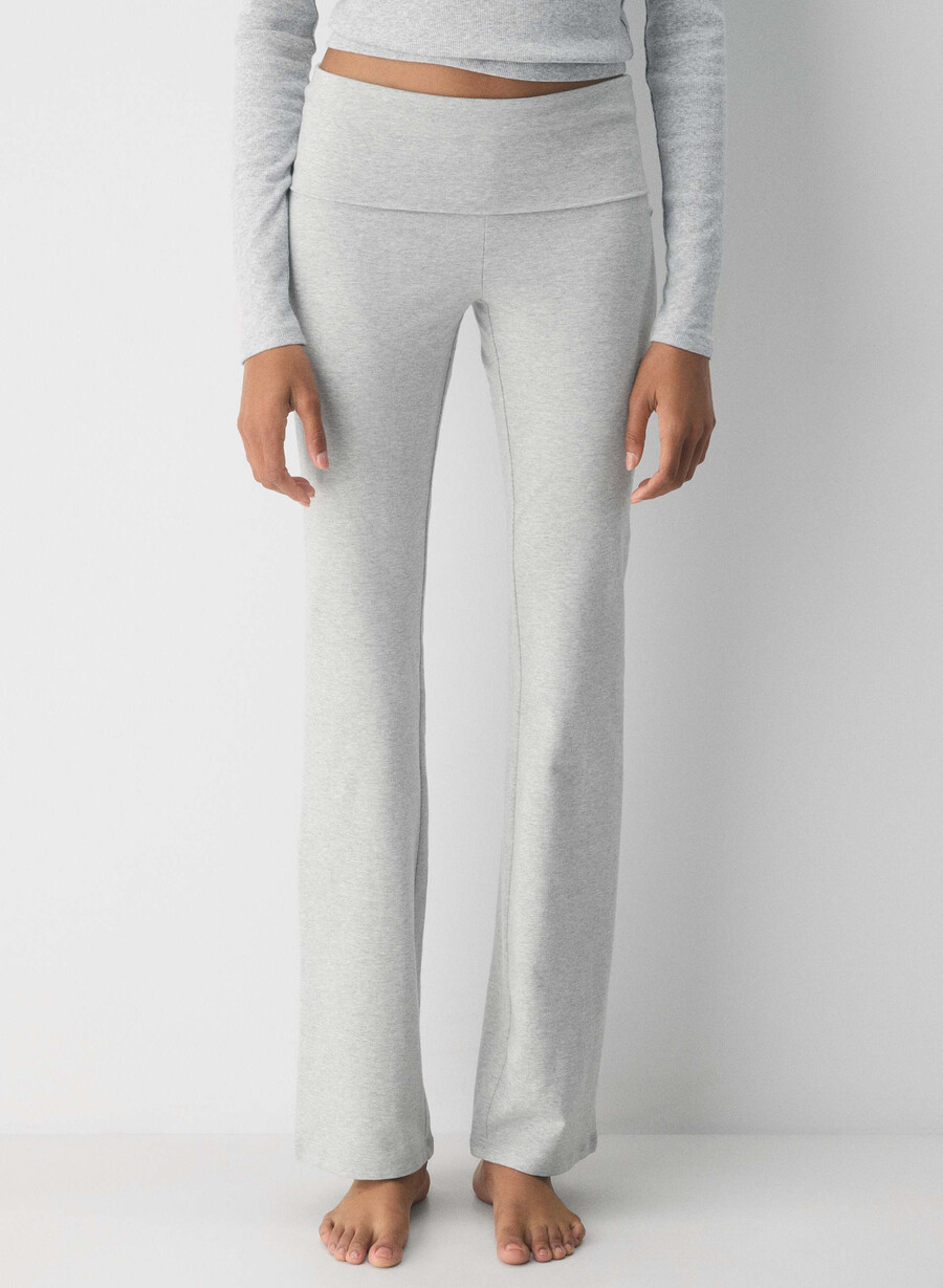 homestretch smooth amp foldover pant heather chrome