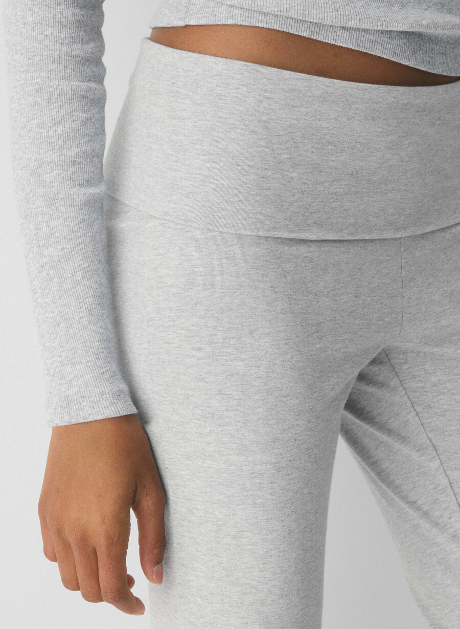homestretch smooth amp foldover pant heather chrome