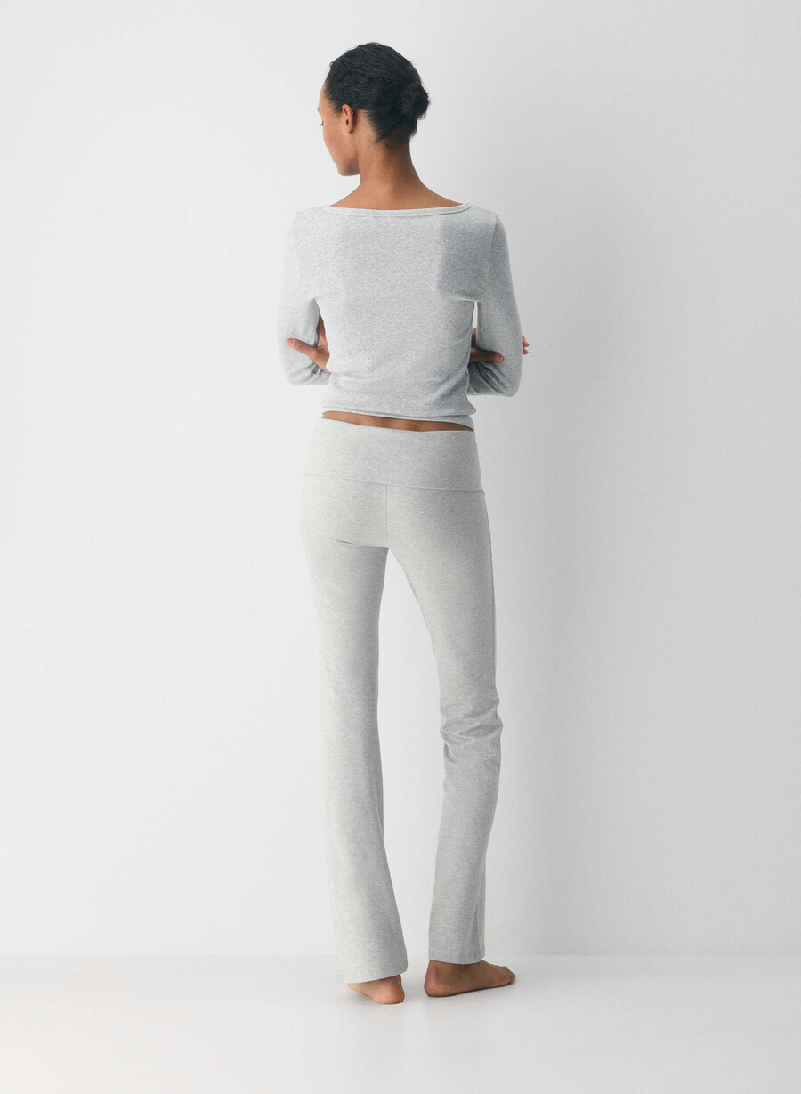 homestretch smooth amp foldover pant heather chrome