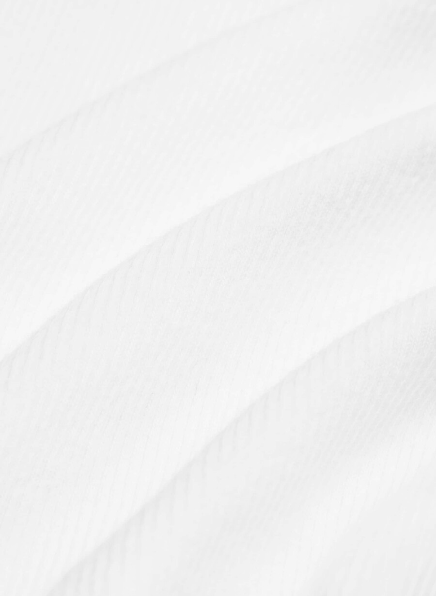 homestretch rippstrick-t-shirt mit v-ausschnitt weiss