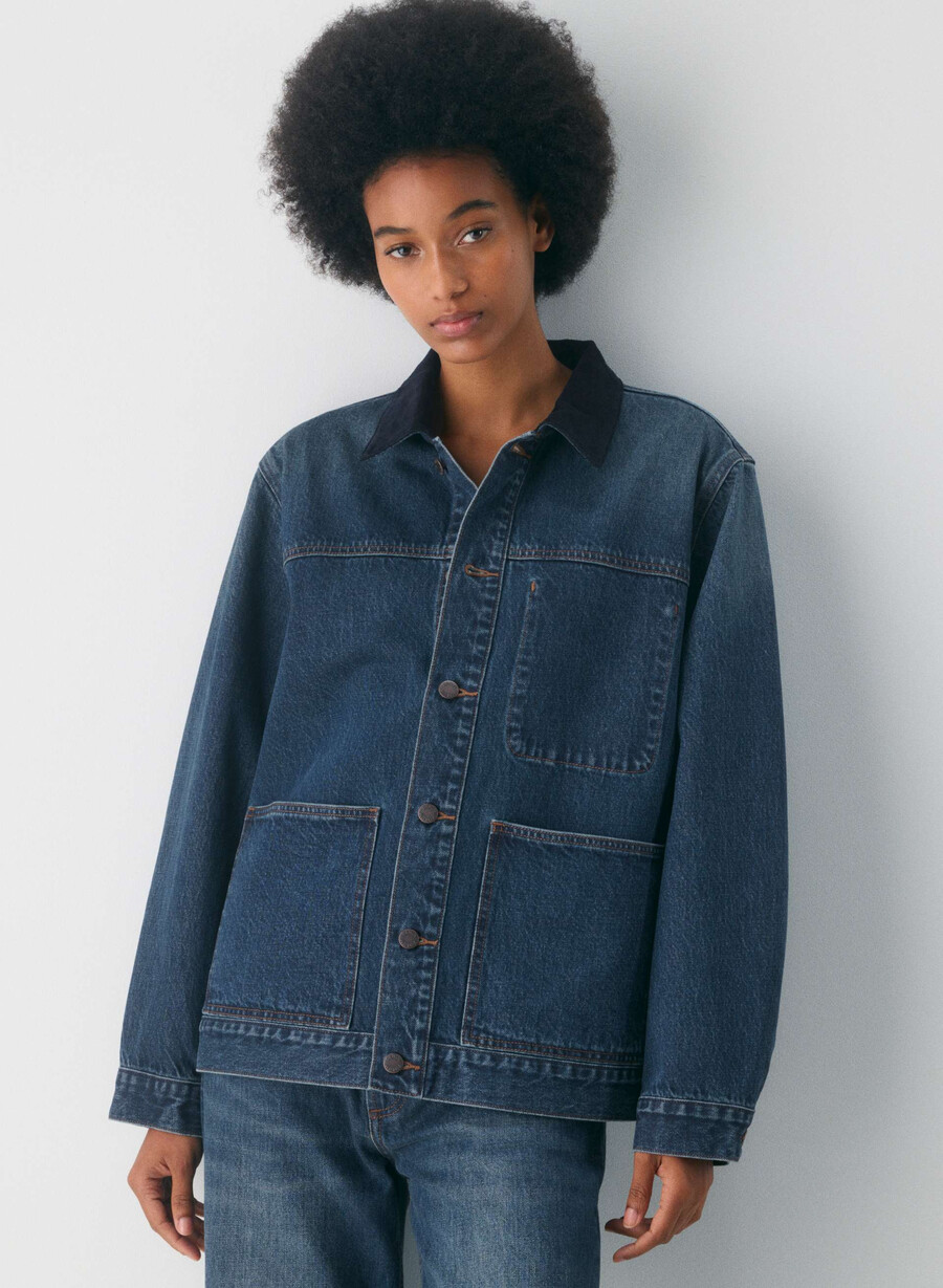 denim forum die arbeitskleidung jeanshemdjacke be about dark bleu