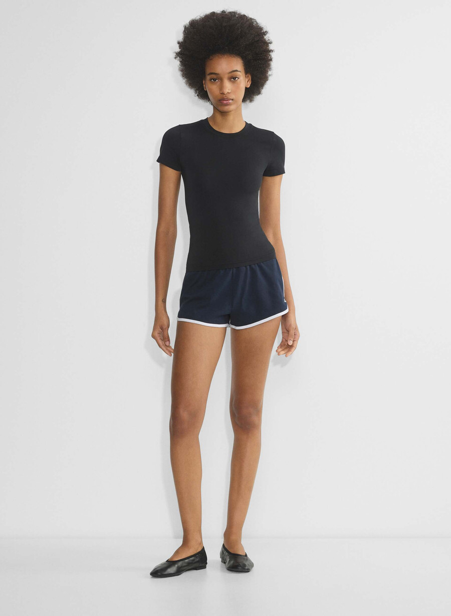 glattes nahtloses willow t-shirt schwarz