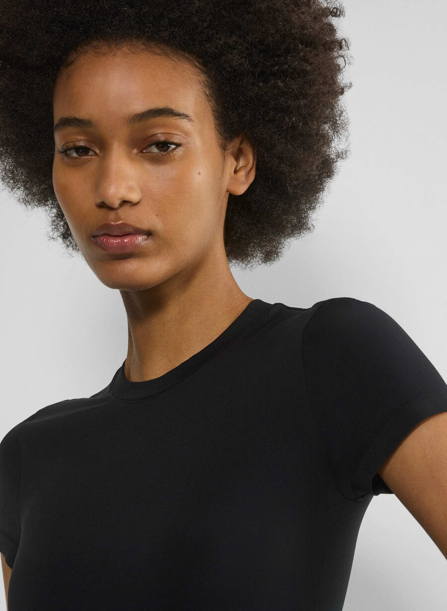 glattes nahtloses willow t-shirt schwarz