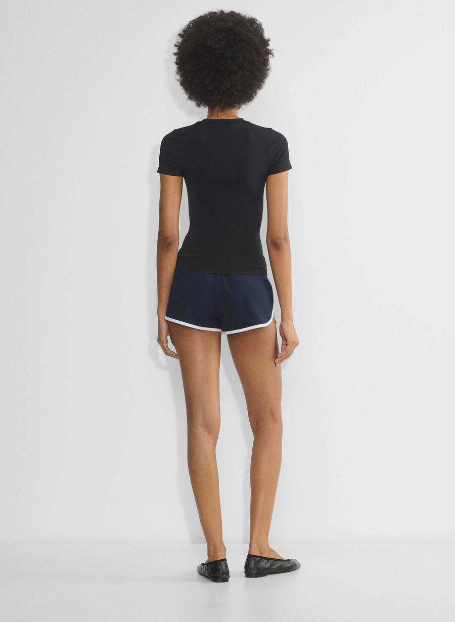 glattes nahtloses willow t-shirt schwarz