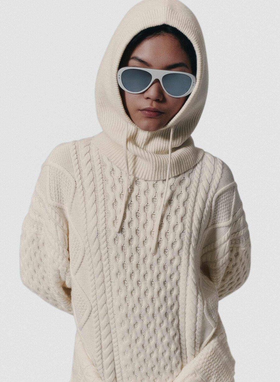 heritage strickpullover aus merinowolle rundhalsausschnitt flüsterweiß