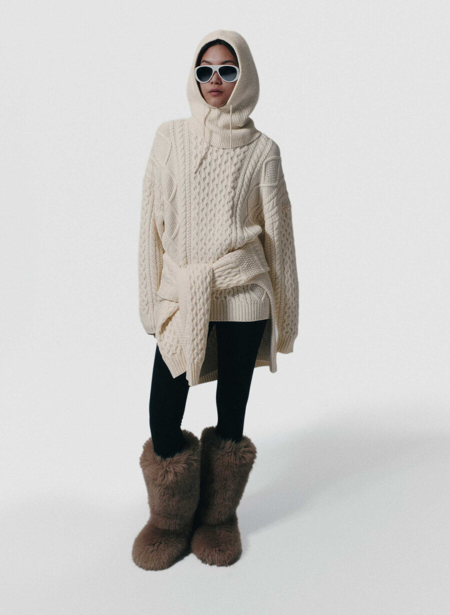 heritage strickpullover aus merinowolle rundhalsausschnitt flüsterweiß